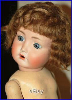 Beautiful 20 K&R Simon Halbig 117n flirty eyes bisque head doll 1910