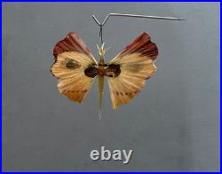 Beautiful Antique Butterfly Annealed Glass Hand painted Spun Glass Wings German