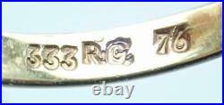 Beautiful Antique German Art Deco 8K Gold 5ct Chrysoprase Cabochon Ring Sz 7.5