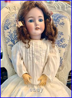 Beautiful Santa Simon Halbig German Antique Bisque Head Doll Blue Sleep 1249 DEP