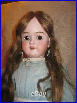Big Beautiful 29 Bisque Head Doll Handwerck Halbig 99 Dep Marked Compo Body