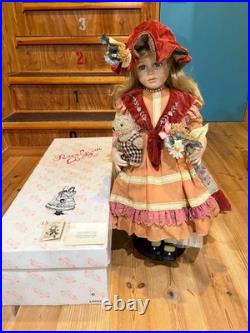 Bisque Vintage RARE Limited Antique Doll cadeau German Girl Porcelain USED