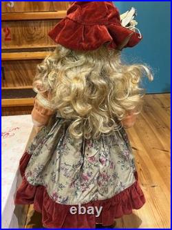 Bisque Vintage RARE Limited Antique Doll cadeau German Girl Porcelain USED