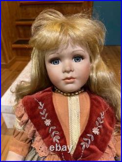 Bisque Vintage RARE Limited Antique Doll cadeau German Girl Porcelain USED