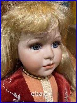Bisque Vintage RARE Limited Antique Doll cadeau German Girl Porcelain USED