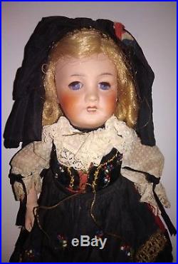 Bleuette unis France sfbj vintage german antique french doll jumeau bisque