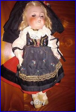 Bleuette unis France sfbj vintage german antique french doll jumeau bisque