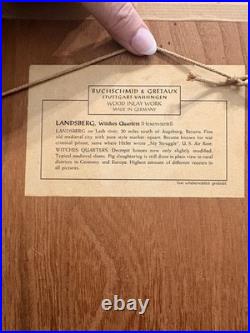 Buchschmid & Grétaux Landsberg Hexenviertel Wood Inlay Work Framed Signed