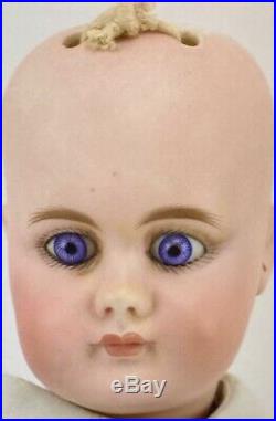 C1890 15 949 German Bisque Doll Simon Halbig Belton withHuman Hair Wig
