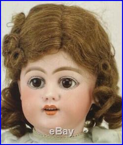C1890 25 Simon Halbig 1009 German Bisque Doll withGreat Outfit & Human Hair Wig