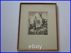 Carl M. Schultheiss German(1885-) Etching Signed VINTAGE ANTIQUE RARE LISTED
