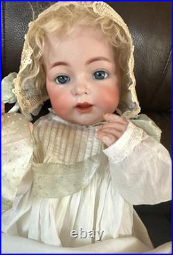 Charming Character Antique Doll 122 Simon Halbig K & R 24 Blue Sleep Eyes Blond