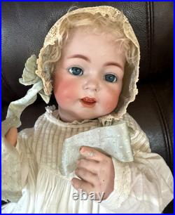 Charming Character Antique Doll 122 Simon Halbig K & R 24 Blue Sleep Eyes Blond