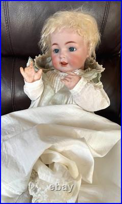 Charming Character Antique Doll 122 Simon Halbig K & R 24 Blue Sleep Eyes Blond