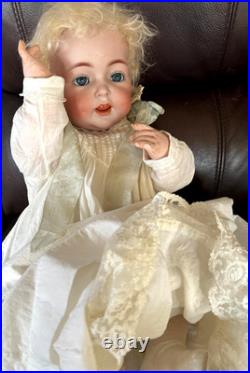Charming Character Antique Doll 122 Simon Halbig K & R 24 Blue Sleep Eyes Blond