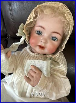 Charming Character Antique Doll 122 Simon Halbig K & R 24 Blue Sleep Eyes Blond