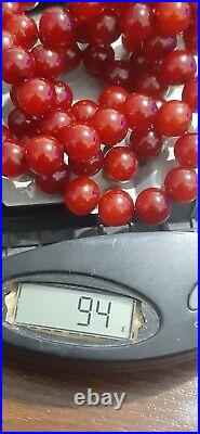 Cherry German bakelite Faturan solid without veins Prayer beads 94 Gram 66bead