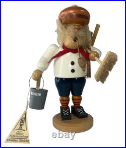 Christian Ulbrecht Smoker Incense German Chimney Sweep Seiffener 10Painted Wood