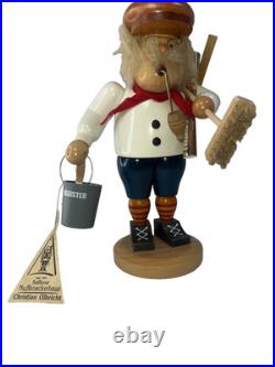 Christian Ulbrecht Smoker Incense German Chimney Sweep Seiffener 10Painted Wood