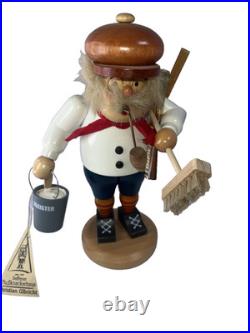 Christian Ulbrecht Smoker Incense German Chimney Sweep Seiffener 10Painted Wood