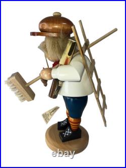 Christian Ulbrecht Smoker Incense German Chimney Sweep Seiffener 10Painted Wood