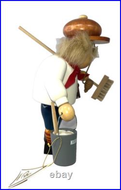 Christian Ulbrecht Smoker Incense German Chimney Sweep Seiffener 10Painted Wood