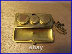 Coin Purse & Chain Holder German Silver Vintage Antique Rare Jewelry Chatelaine