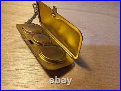 Coin Purse & Chain Holder German Silver Vintage Antique Rare Jewelry Chatelaine