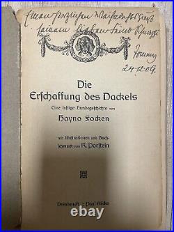 Die Erichaffung Des Dackles Antique German Possibly 1800s