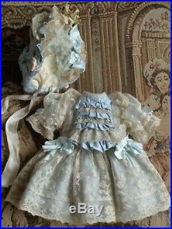Dress and Bonnet for Antique French or German Doll