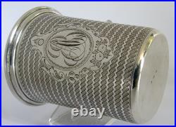 EARLY GERMAN / AUSTRIAN 812 SOLID SILVER BEAKER CUP c1840 BARWARE ANTIQUE 58g