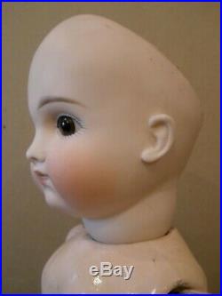 Early 18 antique pouty Kestner doll, closed mouth, French body