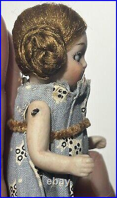 Early Antique 3 Bisque Googly Doll Miniature Baby Doll German Googly Type Doll Early Antique 3 Bisque Googly Doll Miniature Baby Doll German Googly Type Doll