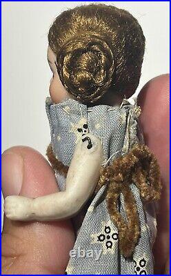 Early Antique 3 Bisque Googly Doll Miniature Baby Doll German Googly Type Doll Early Antique 3 Bisque Googly Doll Miniature Baby Doll German Googly Type Doll