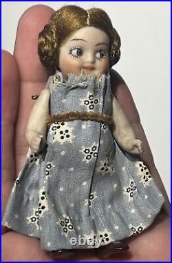 Early Antique 3 Bisque Googly Doll Miniature Baby Doll German Googly Type Doll Early Antique 3 Bisque Googly Doll Miniature Baby Doll German Googly Type Doll