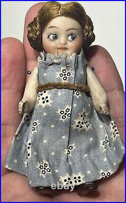 Early Antique 3 Bisque Googly Doll Miniature Baby Doll German Googly Type Doll Early Antique 3 Bisque Googly Doll Miniature Baby Doll German Googly Type Doll
