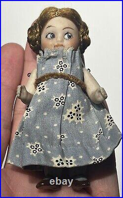Early Antique 3 Bisque Googly Doll Miniature Baby Doll German Googly Type Doll Early Antique 3 Bisque Googly Doll Miniature Baby Doll German Googly Type Doll