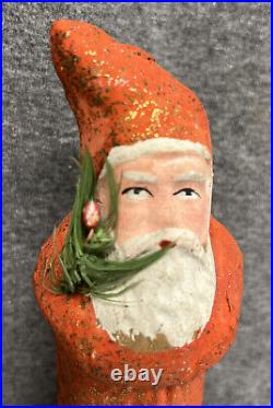Early Antique Belsnickel 1920's German Christmas Santa Saint Nickolas Red 5