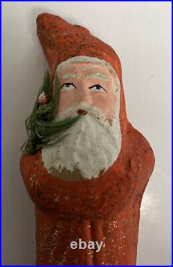 Early Antique Belsnickel 1920's German Christmas Santa Saint Nickolas Red 5