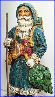Early Antique Belsnickle German Christmas Santa St Nickolas 11 Candy Container