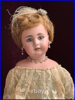 Early Antique German 20.5 Simon Halbig 939 Bisque Shoulder Head Leather Doll Early Antique German 20.5 Simon Halbig 939 Bisque Shoulder Head Leather Doll