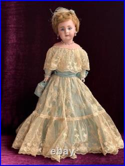 Early Antique German 20.5 Simon Halbig 939 Bisque Shoulder Head Leather Doll Early Antique German 20.5 Simon Halbig 939 Bisque Shoulder Head Leather Doll