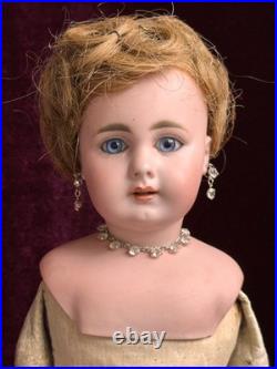 Early Antique German 20.5 Simon Halbig 939 Bisque Shoulder Head Leather Doll Early Antique German 20.5 Simon Halbig 939 Bisque Shoulder Head Leather Doll
