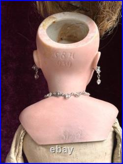 Early Antique German 20.5 Simon Halbig 939 Bisque Shoulder Head Leather Doll Early Antique German 20.5 Simon Halbig 939 Bisque Shoulder Head Leather Doll