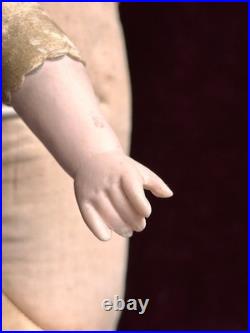 Early Antique German 20.5 Simon Halbig 939 Bisque Shoulder Head Leather Doll Early Antique German 20.5 Simon Halbig 939 Bisque Shoulder Head Leather Doll