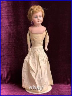 Early Antique German 20.5 Simon Halbig 939 Bisque Shoulder Head Leather Doll Early Antique German 20.5 Simon Halbig 939 Bisque Shoulder Head Leather Doll