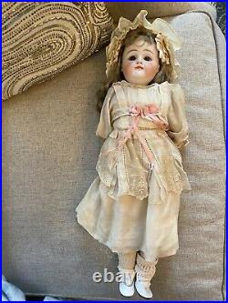 Early Antique German Bisque 18 Closed Mouth Kestner Doll Marked 8 Orig Clothes