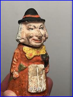 Early Antique Halloween 4 German Witch Candy Container Halloween Witch with Cat