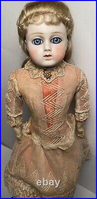 Early Antique Original 15 1/2 Closed Mouth German Fashion Doll Wardrobe Clothes