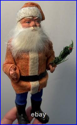 Early Antique Santa Woodcutter 7.5 German Red Coat Santa Candy Container Great